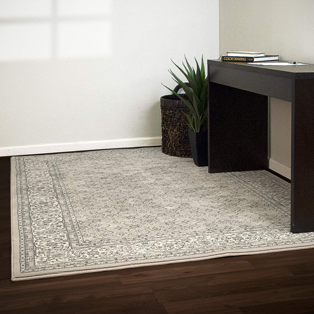 dynamic ancient garden 57011 9666 soft grey rug