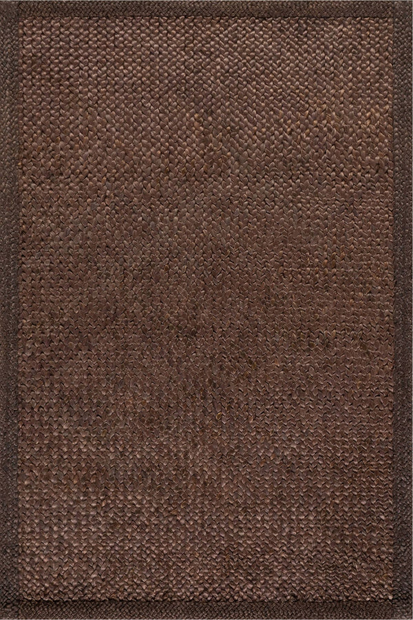 dash albert messi da2370 chocolate brown braided jute rug