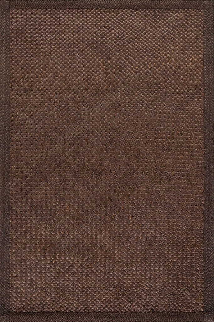 dash albert messi da2370 chocolate brown braided jute rug