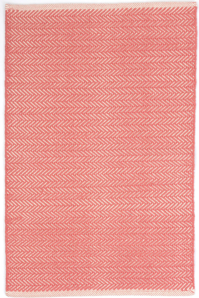 dash albert herringbone rda420 coral rug