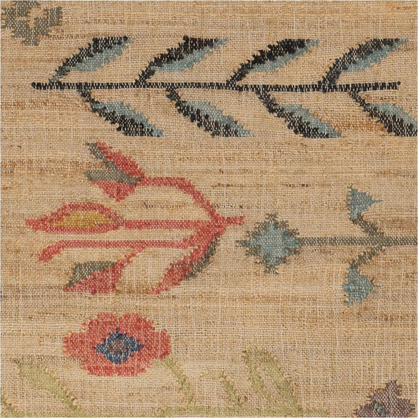 dash albert folk floral kilim da2293 natural woven flatwoven jute sisal rug