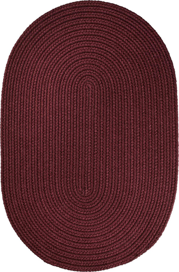 rhody solid poly s022 burgundy rug