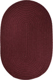rhody solid poly s022 burgundy rug