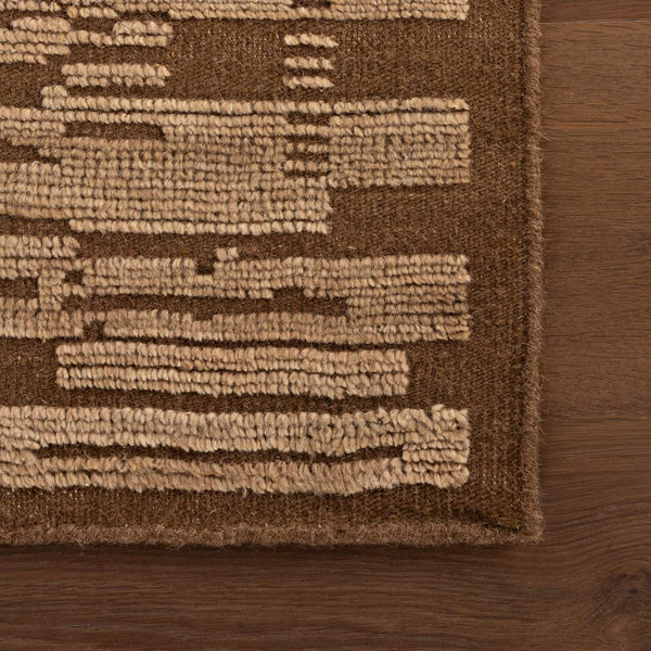 dash albert jex da2553 brown hand knotted wool rug