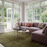 dash albert gania da2533 green loom knotted wool rug