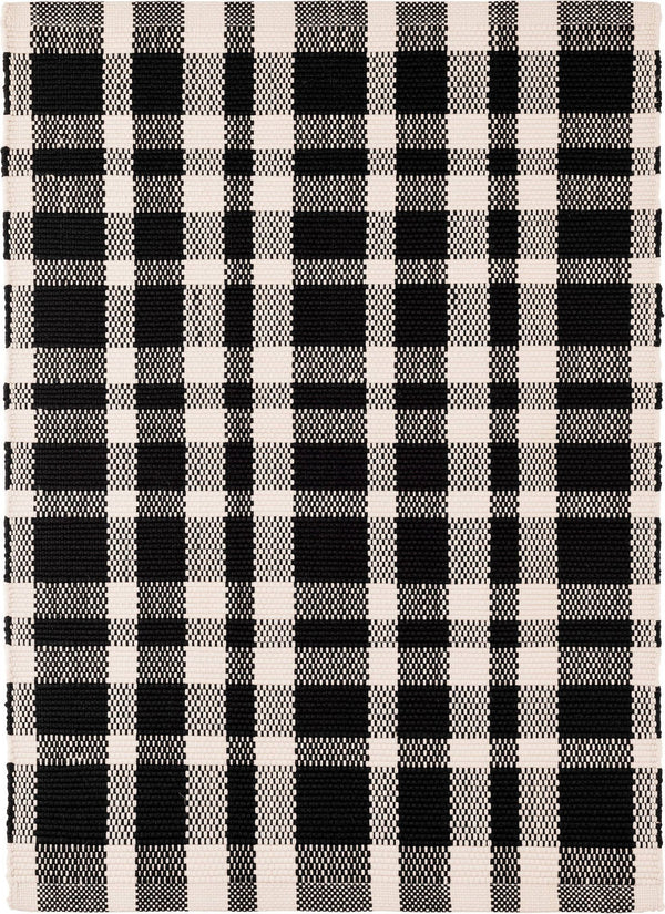 dash albert tattersall da982 black rug