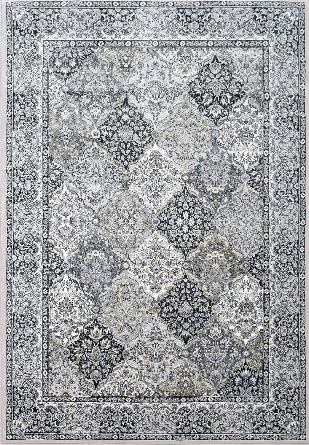 dynamic rugs ancient garden 57008 9696 silver rug