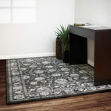 dynamic rugs ancient garden 57126 3636 charcoal rug