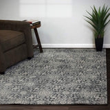 dynamic ancient garden 57162 3696 steel blue rug