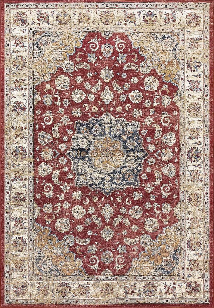 dynamic ancient garden 57559 1464 red rug