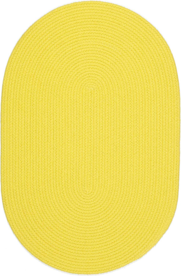 rhody happy braids hb14 solid yellow rug