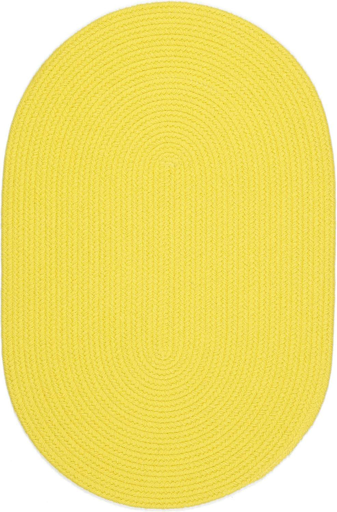 rhody happy braids hb14 solid yellow rug