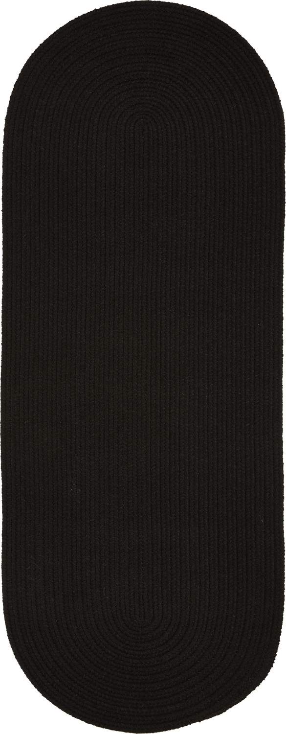 rhody solid poly s016 black rug