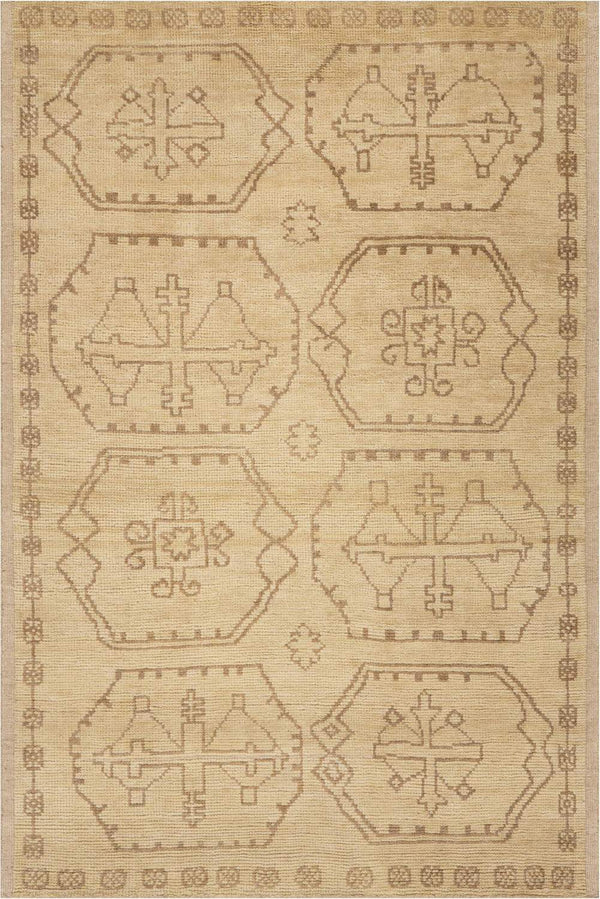 dash albert yaria da2541 beige hand knotted wool rug