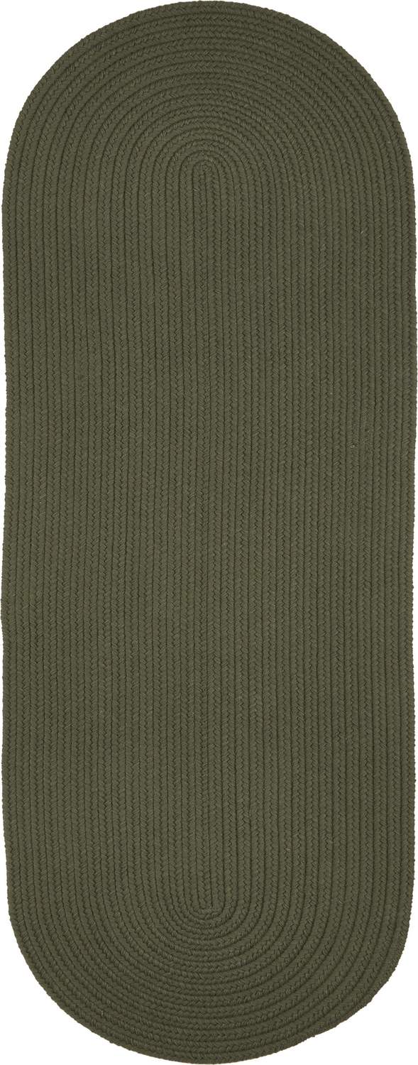 rhody solid wool s129 dk sage rug