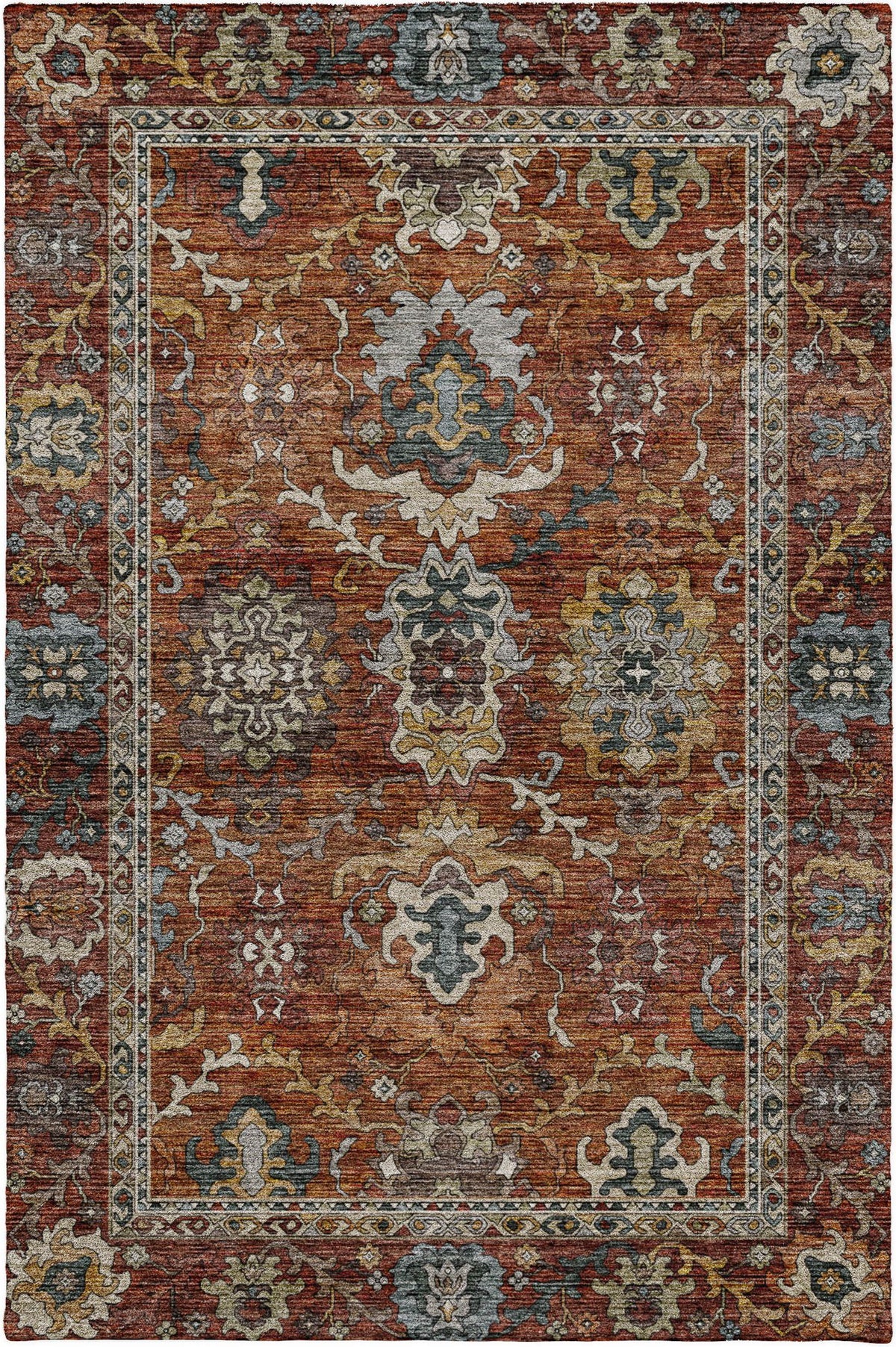dalyn silk road sr8 paprika rug
