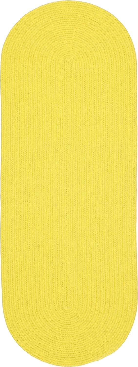 rhody happy braids hb14 solid yellow rug