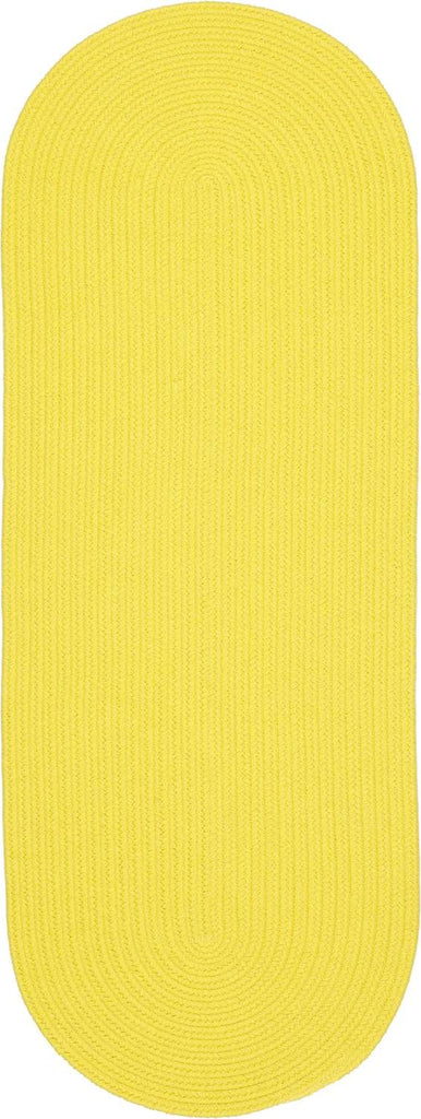rhody happy braids hb14 solid yellow rug