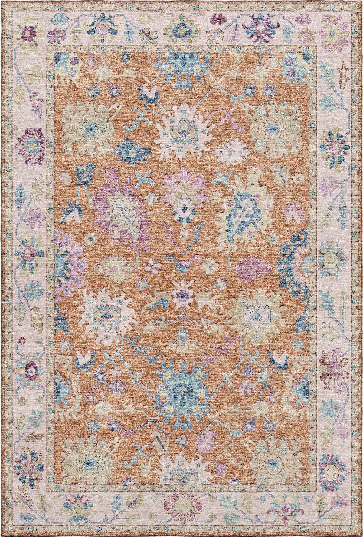 dalyn hatay hy7 orange rug