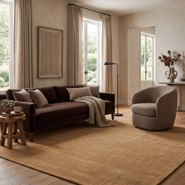 dash albert gania da2535 tan loom knotted wool rug