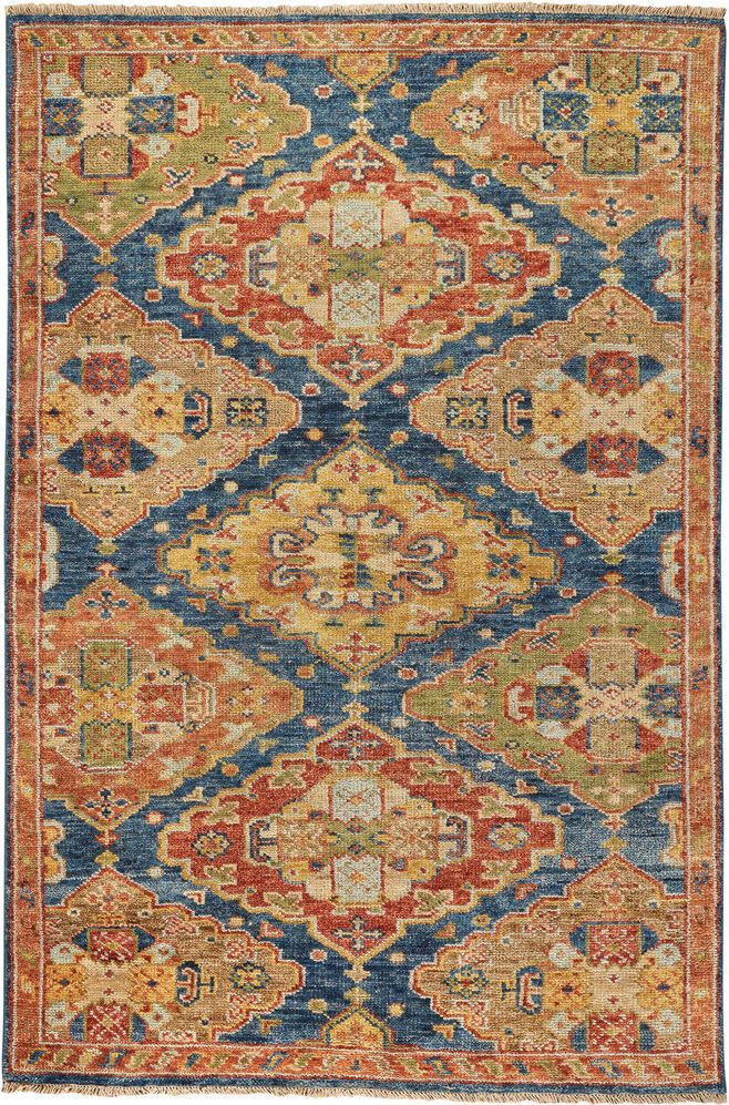capel charleigh kazak 1206 azure multi rug