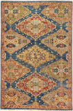 capel charleigh kazak 1206 azure multi rug