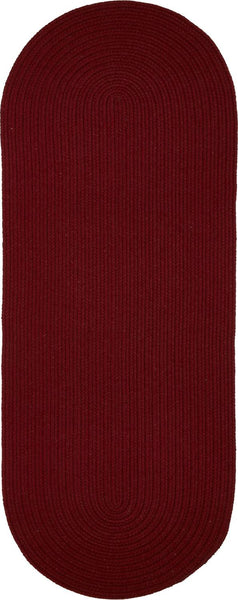 rhody solid wool s121 barn red rug