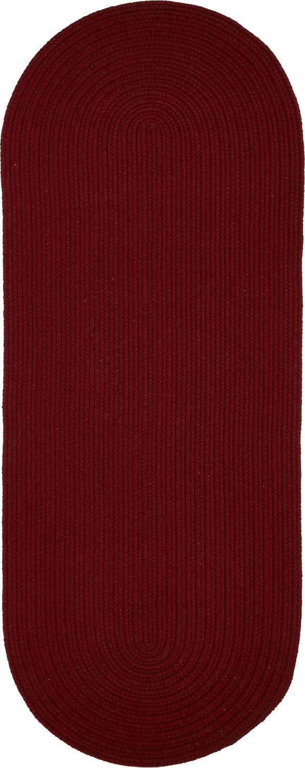 rhody solid wool s121 barn red rug