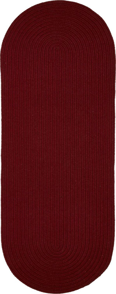rhody solid wool s121 barn red rug