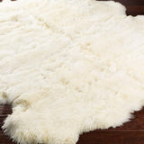 surya sheepskin shs 9600 ivory rug