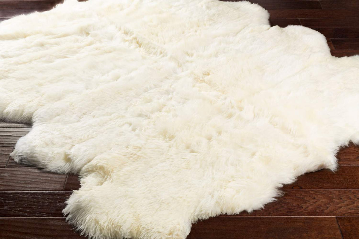 surya sheepskin shs 9600 ivory rug
