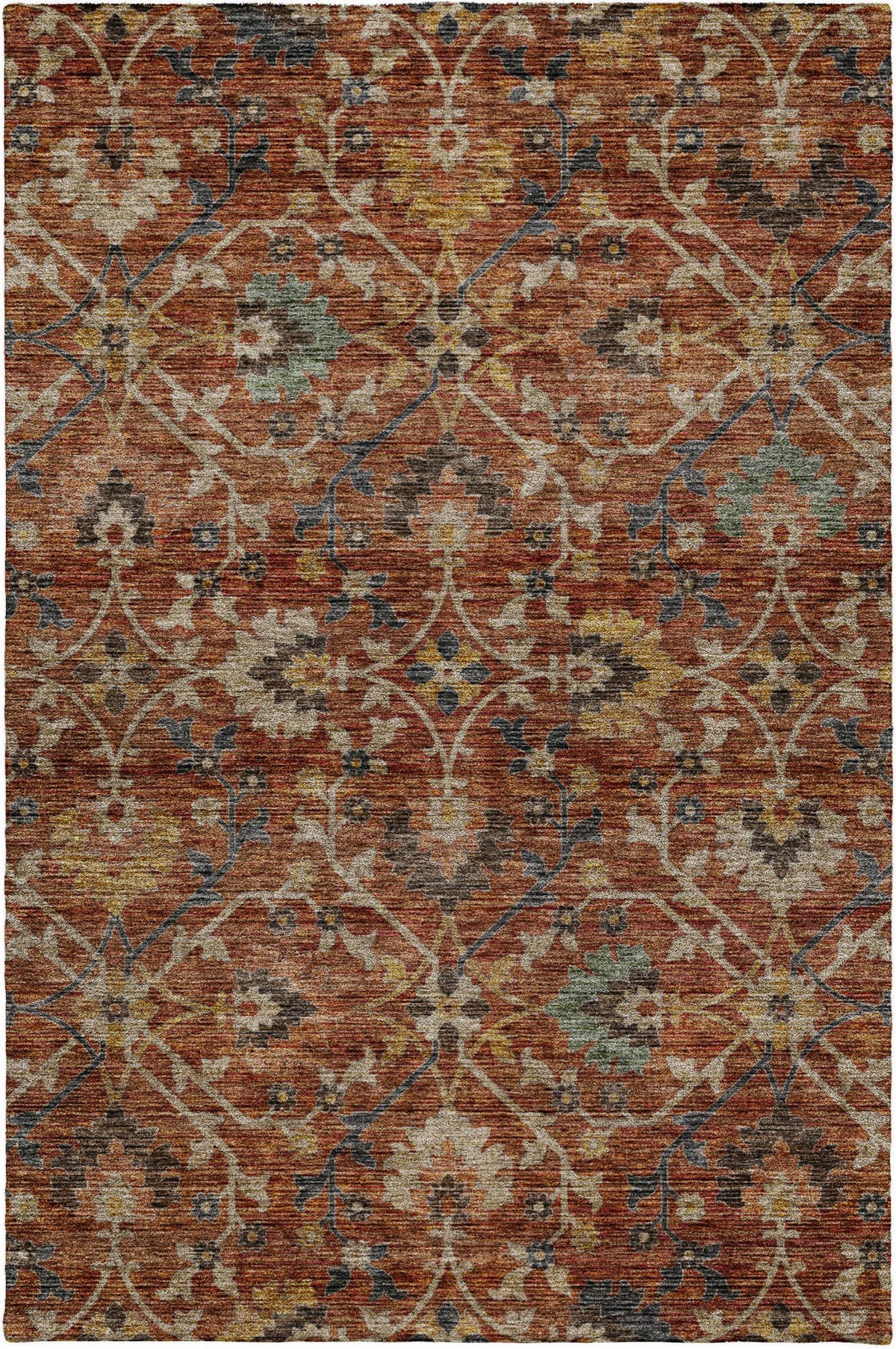 dalyn silk road sr4 paprika rug