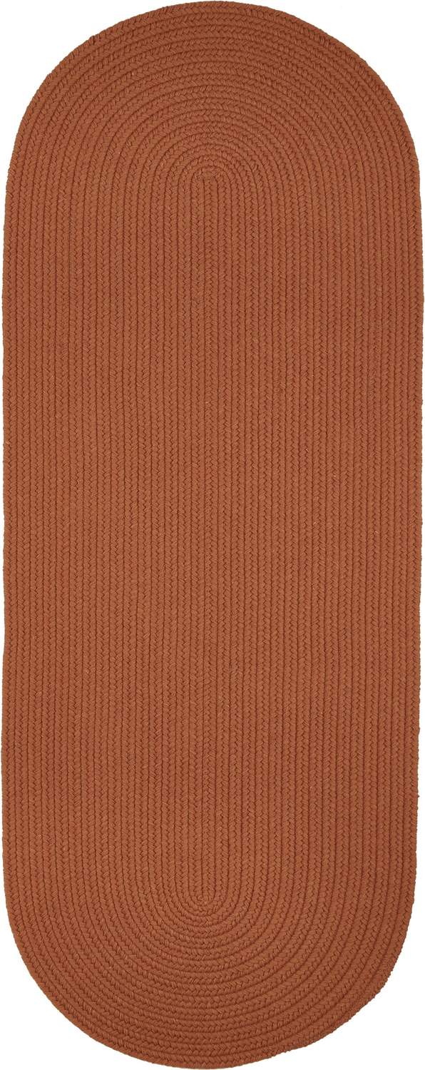 rhody solid wool s108 terra cotta rug