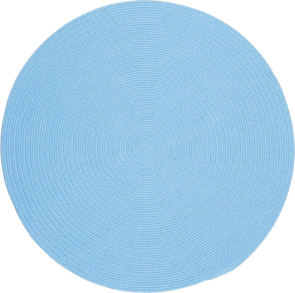 rhody happy braids hb07 solid aqua blue rug