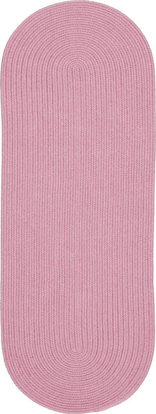 rhody happy braids hb08 solid pink rug