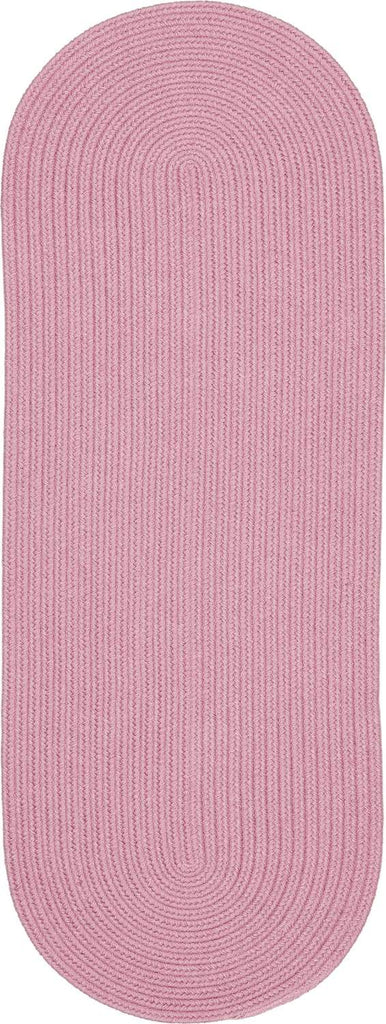 rhody happy braids hb08 solid pink rug