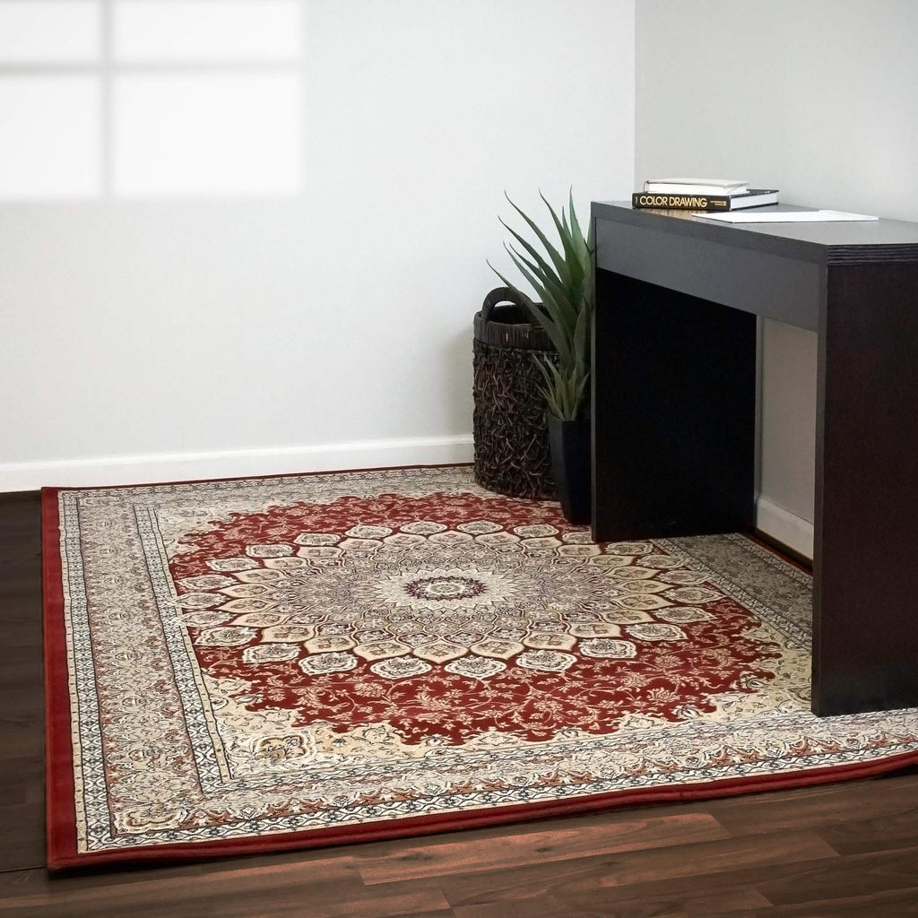 dynamic rugs ancient garden 57090 1484 red rug