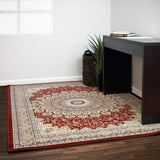 dynamic rugs ancient garden 57090 1484 red rug