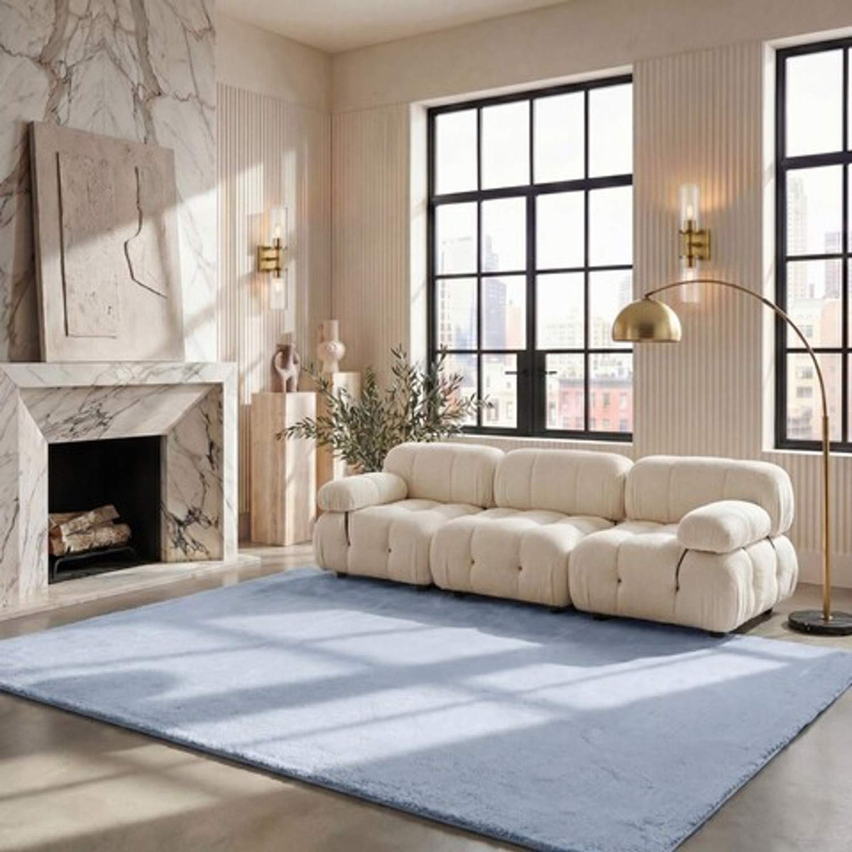 safavieh clearance faux rabbit fur frf976g silver rug
