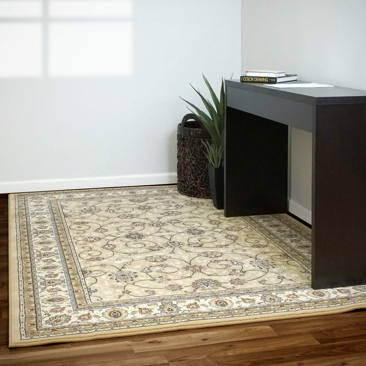 dynamic rugs ancient garden 57120 2464 light gold rug