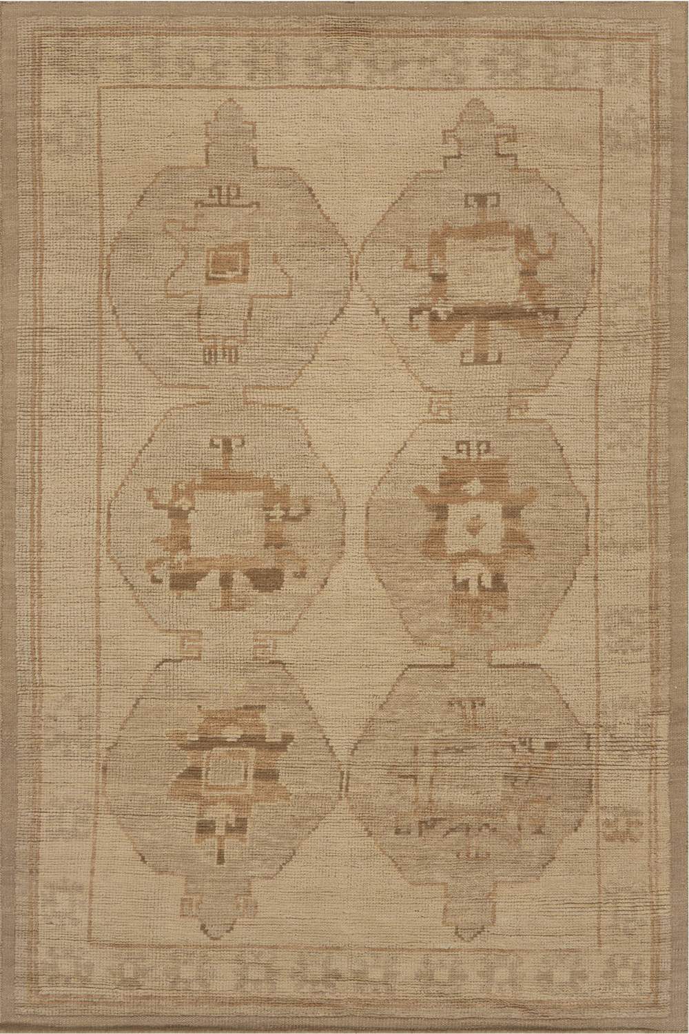dash albert tamalia da2543 beige hand knotted wool rug