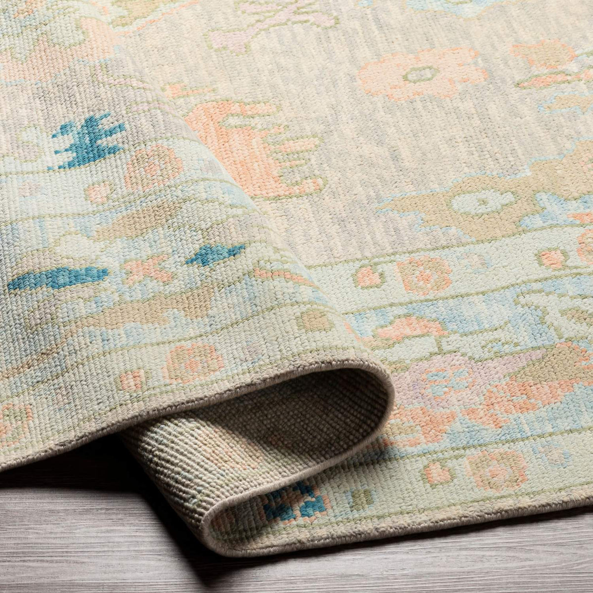 surya ushak usk 2301 light pink rug
