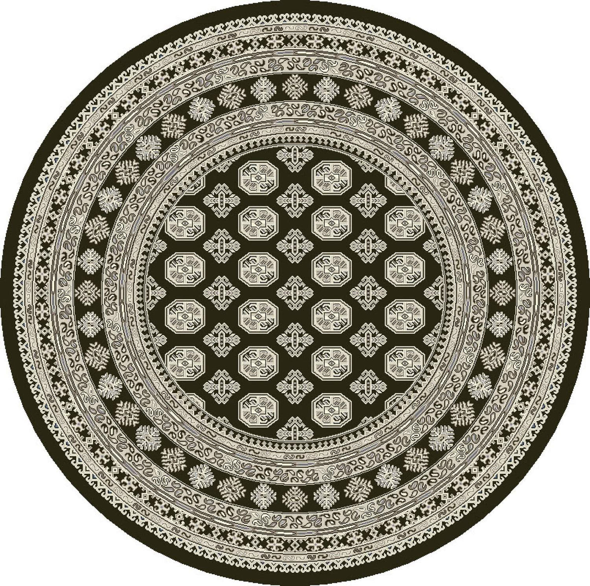 dynamic rugs ancient garden 57102 3636 charcoal rug