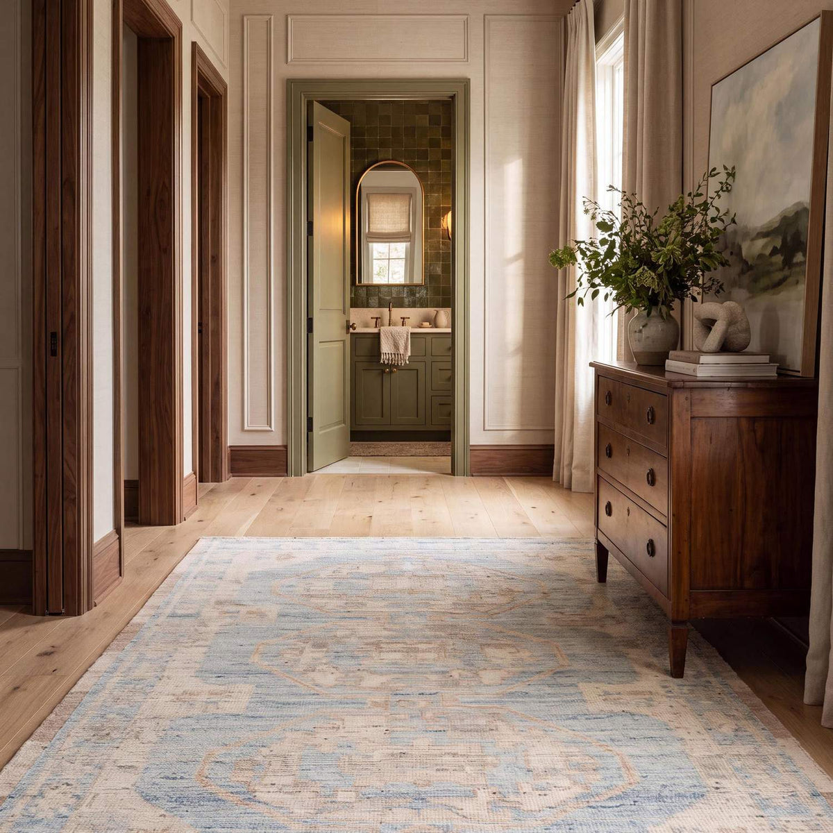 dash albert sarya da2544 blue hand knotted wool rug