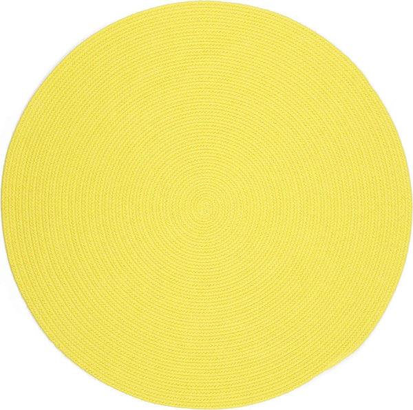 rhody happy braids hb14 solid yellow rug