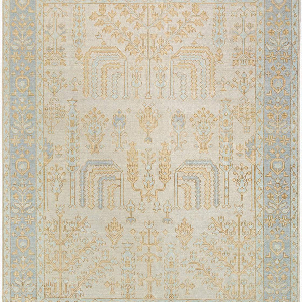 surya ushak usk 2305 sky blue rug