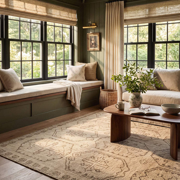 dash albert yaria da2541 beige hand knotted wool rug