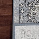 dynamic rugs ancient garden 57136 4646 steel blue rug