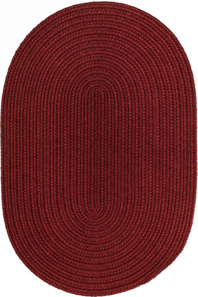 rhody solid wool s121 barn red rug