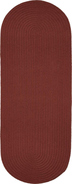 rhody solid poly s033 terra cotta rug